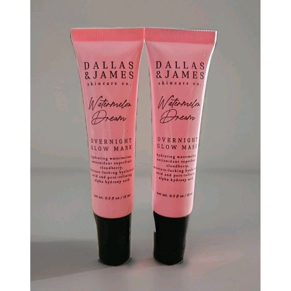 2X Dallas & James Watermelon Dream Overnight Glow Mask - MINI 0.5oz Each Sealed